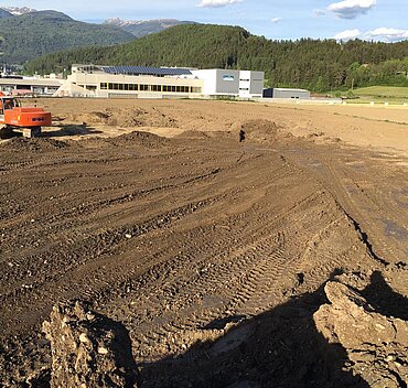 Baustelle Bruneck Industriezone - Auffüllungs- und Planierungsarbeiten